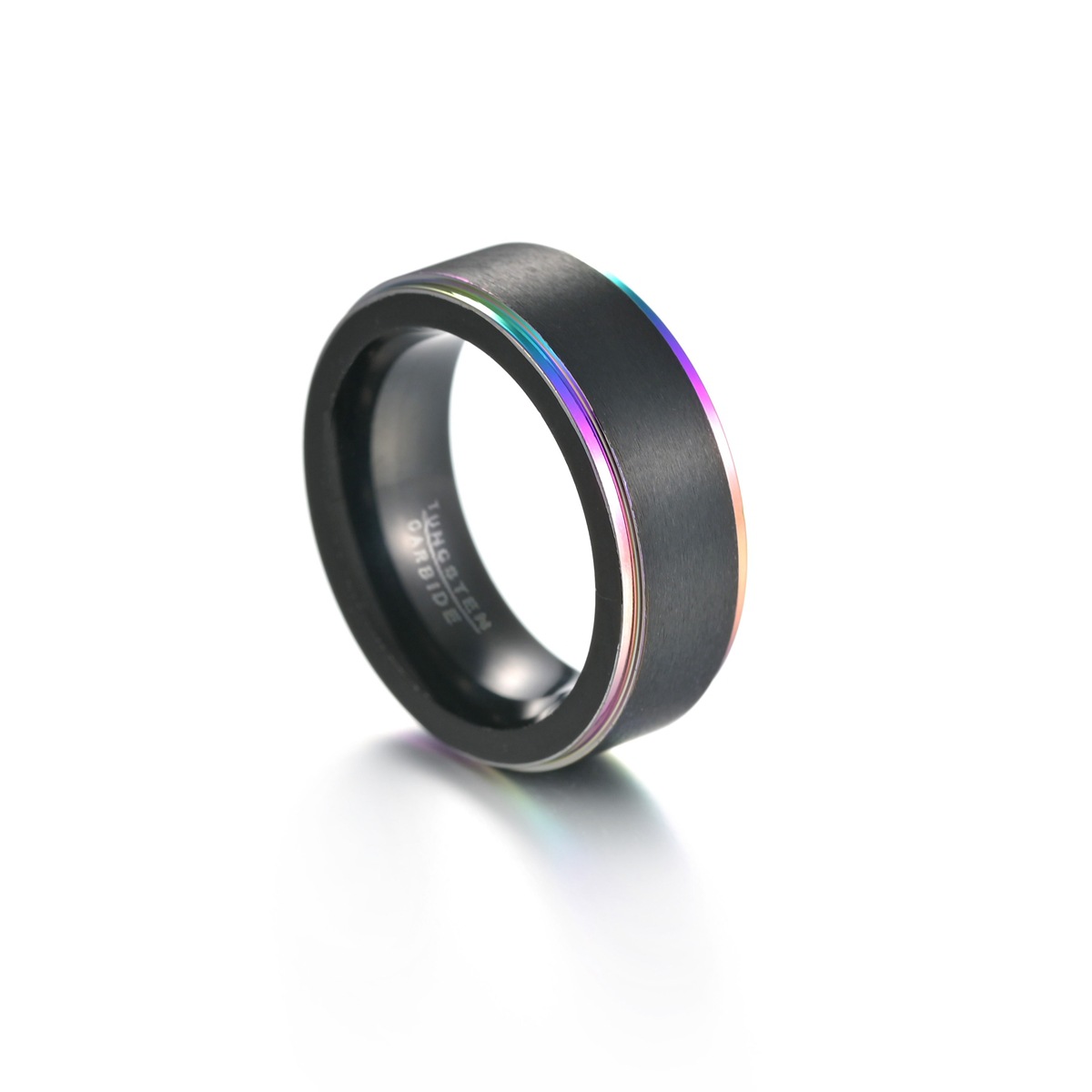 Fashion Color Side Tungsten Steel Ring display picture 4