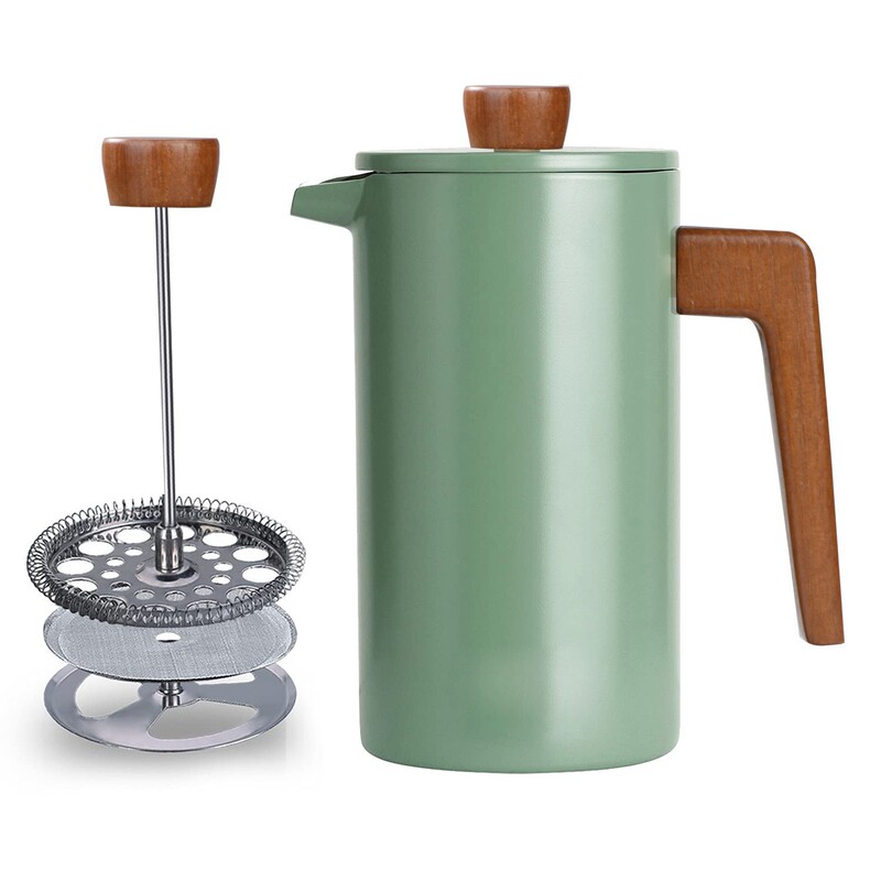 304 Stainless Steel French Press Coffee Pot French Press Hand-Brewed Coffee Pot Large Capacity Tea Maker with Filter