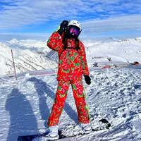 Снежный курорт Оптовая аренда зимний наружный одноместный двухпластинчатый водонепроницаемый ветрозащитный теплая пара мужчин и женщин плюс ватный бархат лыжный костюм