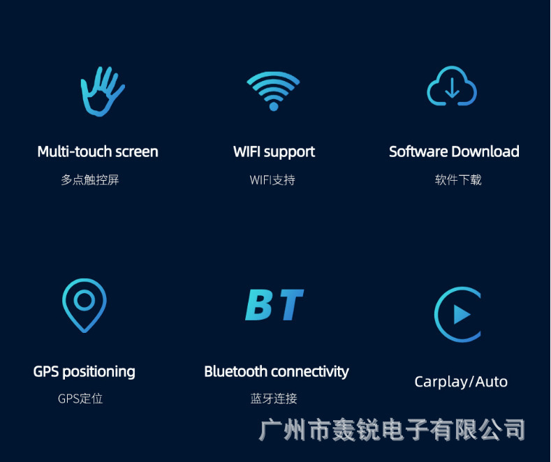Source manufacturer 10inch Android large-screen navigation Bluetooth CarPlay rearview camera car navigation head unit wholesale