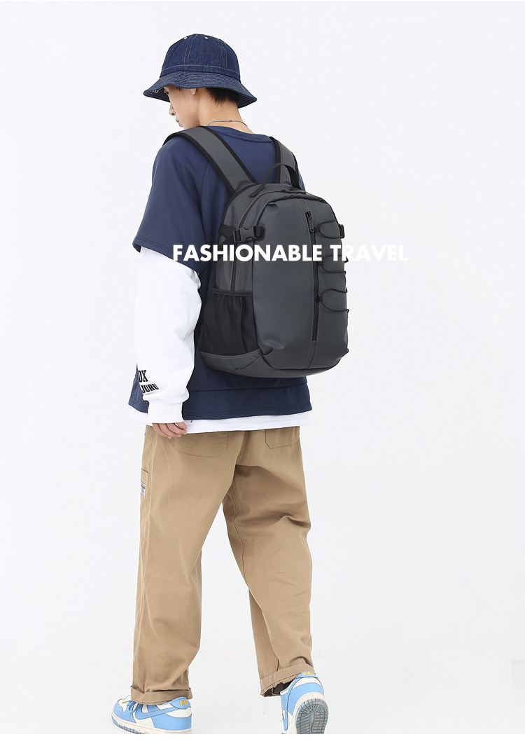 New men's large-capacity backpack, fashionable and simple business computer bag, casual college student travel schoolbag undefined