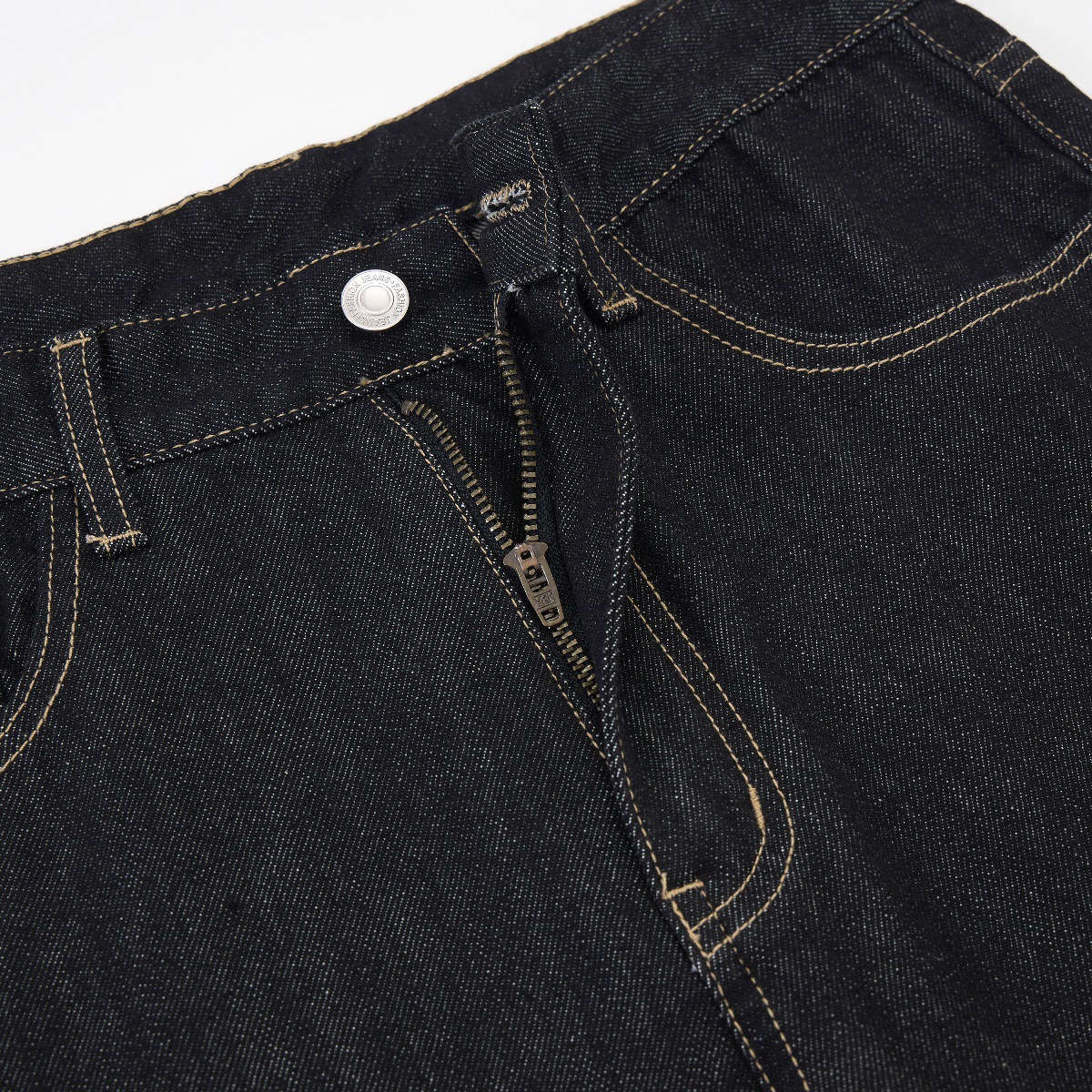 Men's Raw Color Denim Jeans 2026 Spring/Autumn American Style Loose Straight Leg A-Line Wide Leg Pants Trendy mid Waist Long Non-Stretch_mkmklike.com