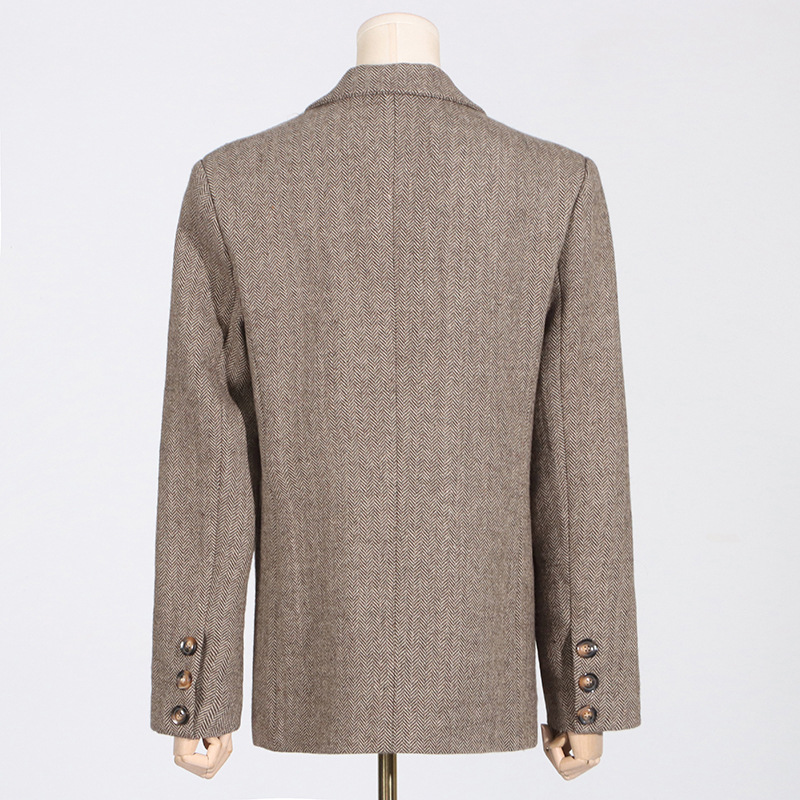 Women's Clothing Spring New Artistic Retro Three dimensional Flower Loose Design One button Solid Color Suit Jacket for Women_voghion.com