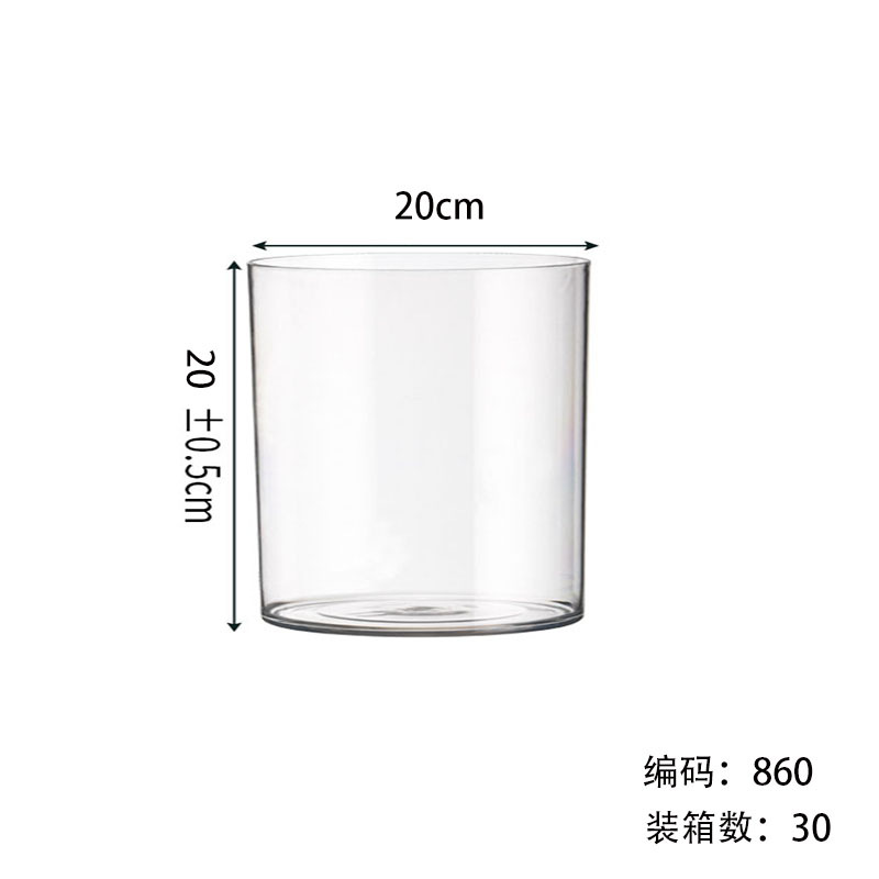 Jarrón de flores de plástico de sensación medieval de alta gama - Múltiples tamaños, alta transparencia, cubo despertador de flores, a prueba de caídas, imitación de vidrio, cubo para floristería/flores frescas