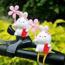 平安可爱小兔子风车竹蜻蜓电瓶自行汽车载电动摩托装饰送闺蜜礼品