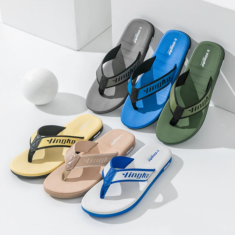 Трансграничные модные шлепанцы, новые летние уличные пляжные тапочки, шлепанцы, Нескользящие тапочки с мягким дном, мужские Модные Тапочки