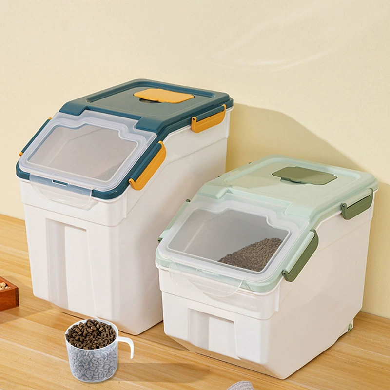 Герметичные ведра для хранения корма для собак Бочки для хранения корма для кошек 10 кг 50 кг влагостойкие ящики для хранения вакуумные ящики для корма для домашних животных