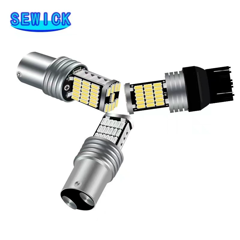Автомобильный стоп-сигнал SEWICK 1156 1157 3157 7443 4014 45SMD 12 В фонарь заднего хода