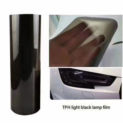 Car headlight protective film – Tpu Smoked Black Light Film, Dark - tph-blackened-30cm10m