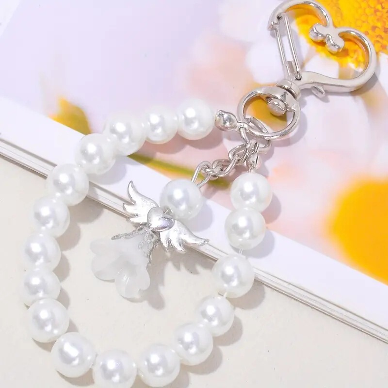 Amazon's Best-Selling Guardian Angel Love Keychain Wedding Souvenir Gift DIY Handmade Pearl Chain Holiday Gift Amazon's Best-Selling Guardian Angel Love Keychain Wedding Souvenir Gift DIY Handmade Pearl Chain Holiday Gift