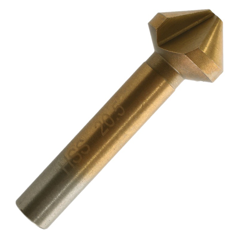 Dispositivo de achaflanado de tres cuchillas Herramienta de escariado de desbarbado de taladro eléctrico de 6 piezas Abridor de agujeros de metal Traje de cuchillo de achaflanado de acero de alta velocidad