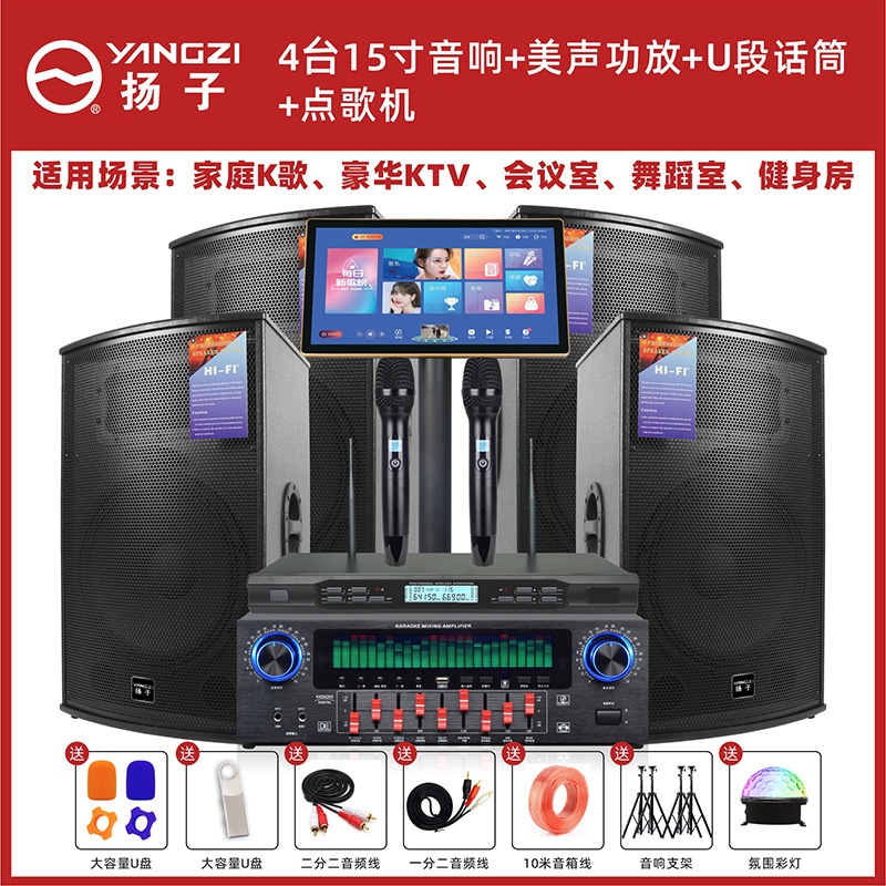 揚子ホームオーディオセットプロフェッショナルKTVセットホームシアターK歌バーステージパフォーマンスハイパワーホーム|undefined