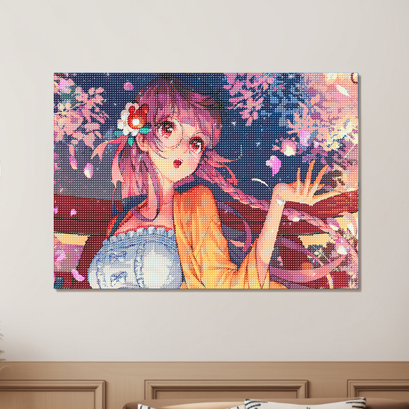 40*50 nueva serie de paisajes de animación transfronteriza pintura de diamantes niños adultos hechos a mano DIY con marco de pintura de diamantes en stock