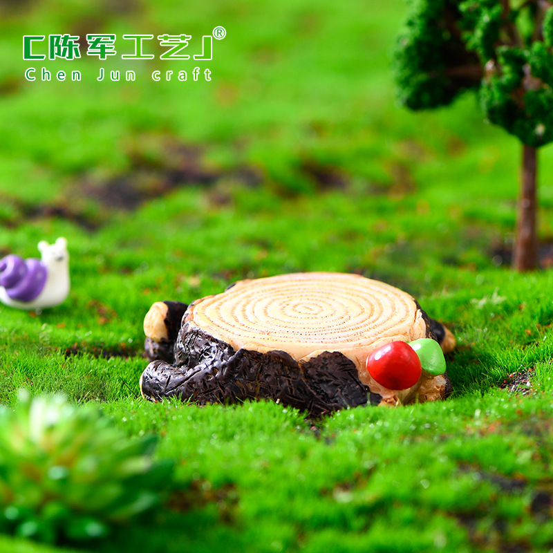 苔蘚微景觀飾品 蘑菇樹樁 多肉 DIY組裝小擺件