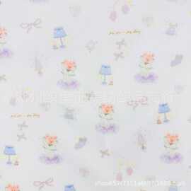 小清新狗狗数码印花布 纯棉40支府绸印花 春夏款童装女装服装面料