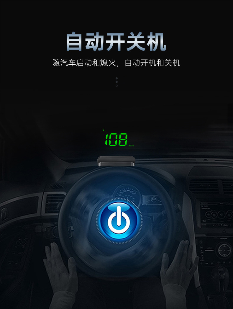 Cross-Border Hud Head-Up Display M1 Car Gps Speed Multi-Function Instrument Projector High-Definition Universal for Cars