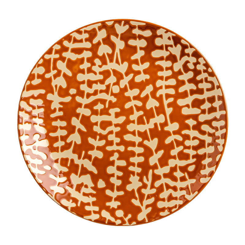 Relievo pintado a mano característico platos de cubiertos caseros platos de cerámica platos de desayuno platos de ensalada de frutas platos platos de comida occidental