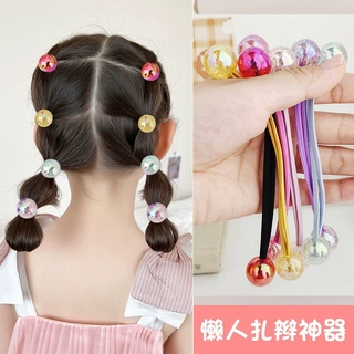 儿童多巴胺头绳高弹力扎头发发圈女童不伤发皮筋女孩球球发绳头饰