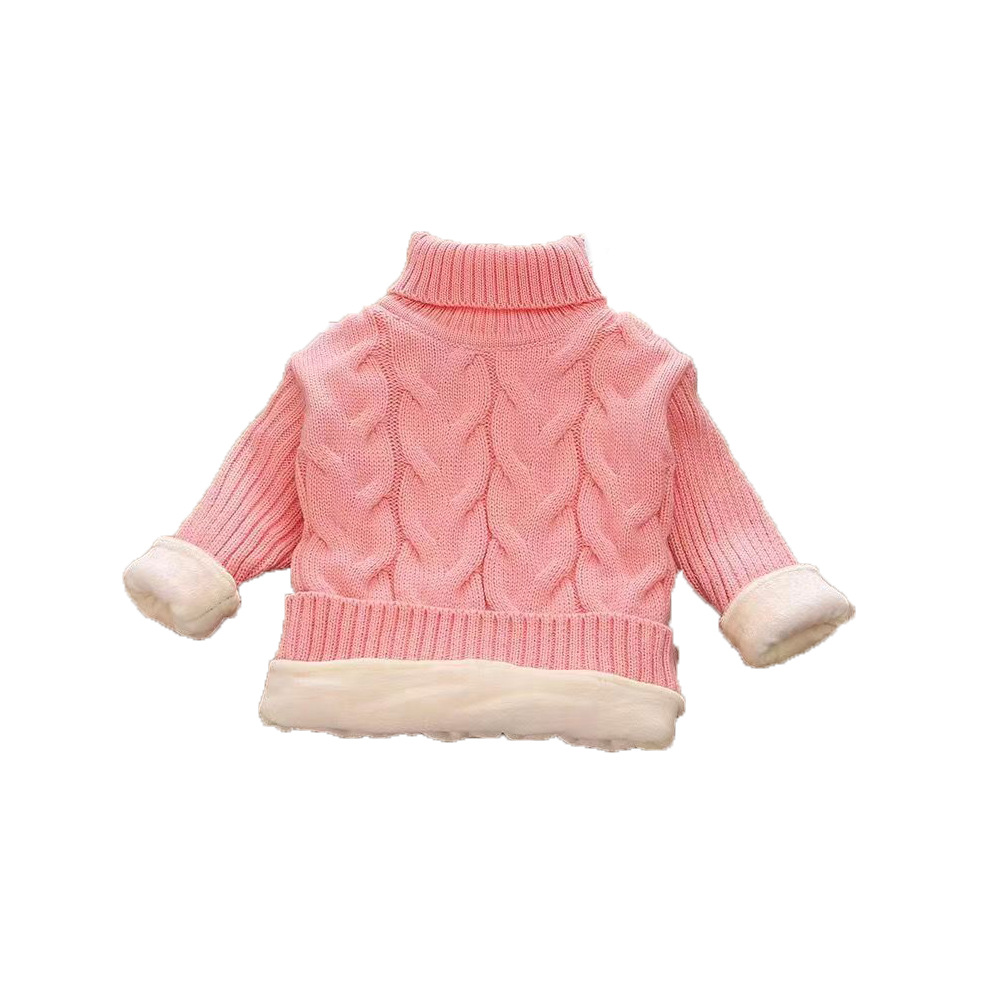 기모 터틀넥 핑크 대마 꽃