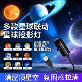 跨境外贸爆款星空灯月球灯卧室创意LED小夜灯Logo投影灯背景灯