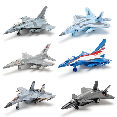 Cailixin Alloy 1:50 Military J-20 Fighter with Sound and Light Pull Back Toy Aircraft Model Ornament Collection