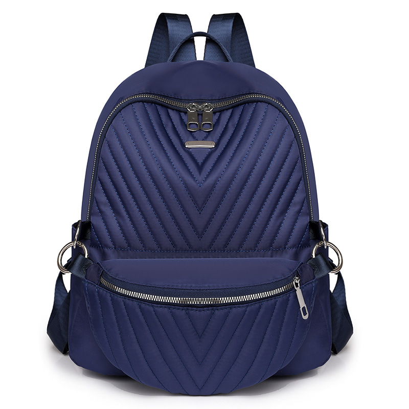 Fábrica al por mayor 2024 nuevo estilo casual color sólido damas mochila de nailon moda versátil multifuncional para niños y madres