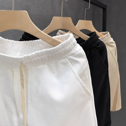 Walgrave White Shorts Men's Trendy Matchable Five-Pocket Pants 2025 Summer Men's Loose Straight Leg Big Pants