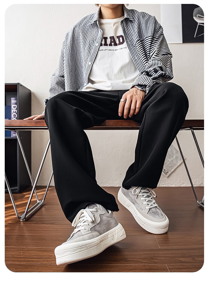Giày sneaker nam cổ thấp đế dày tăng chiều cao, chống trượt, chống mài mòn, phong cách thể thao casual — AA 01m Hạnh nhân, AA 01m cà phê, AA 01m Đen chi tiết 6