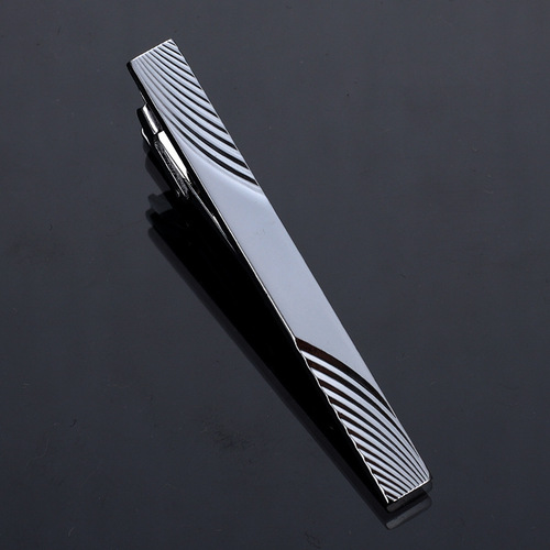 Cross-border tie clip simple men's light luxury fashion conference wedding groom conference two-color rhinestone clip