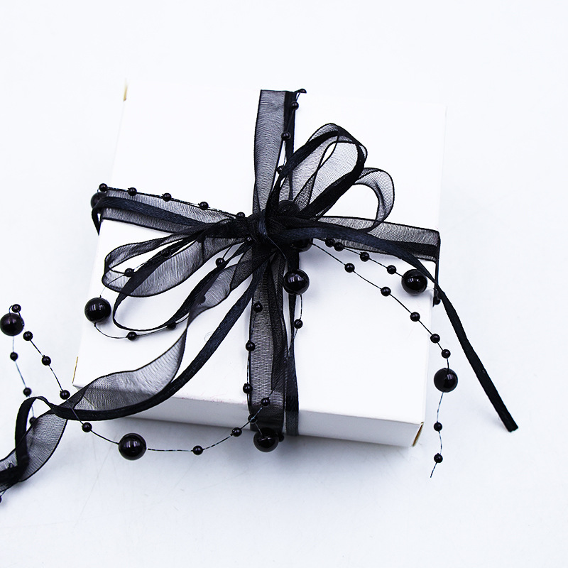 Hilo de amor de cuentas, cinta de perlas, cadena de cuentas creativas, cinta de color, material de embalaje de flores, accesorios para el cabello con cuentas, cinta de bricolaje de regalo