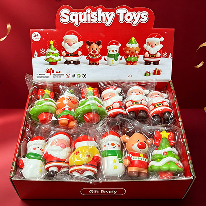 Cross-border new product: Santa Claus PU foam slow-rebound stress-relief Christmas gift, doll toy, decorative figurine, and squishy toy Cross-border new product: Santa Claus PU foam slow-rebound stress-relief Christmas gift, doll toy, decorative figurine, and squishy toy