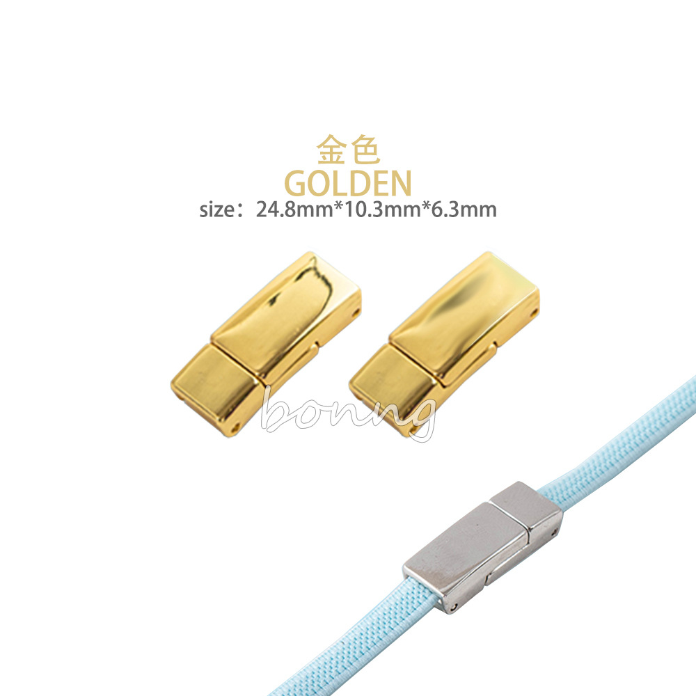 Botón magnético color galvanoplastia pintura suave para hornear para adaptarse a los deportes al aire libre sin cordones elásticos planos para adultos y niños