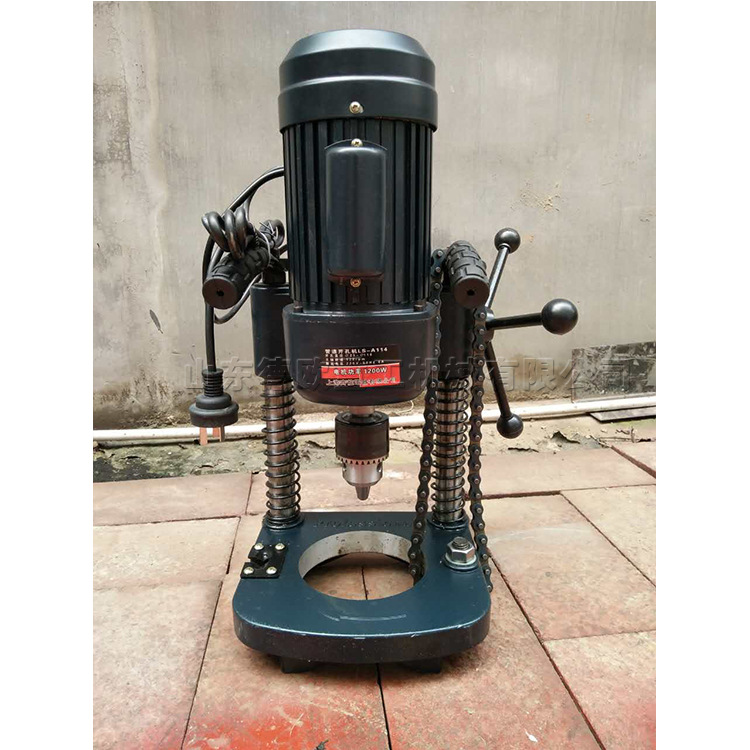 小型消防管道开孔钻 半自动金属管钻眼机 电动液压钢板打孔机