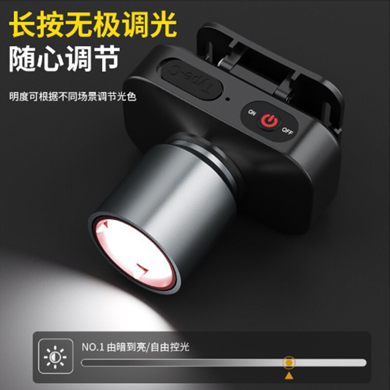 売れ筋ヘッドライト、強力な光、超高輝度 LED 充電式ヘッドマウント屋外照明、夜釣り照明、超長バッテリー寿命ヘッドライト|undefined