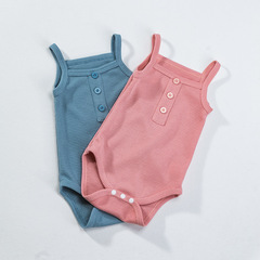 Baby clothes summer spaghetti strap diaper cover 2023 new Korean style unisex baby triangular crawling suit drop shipping one piece