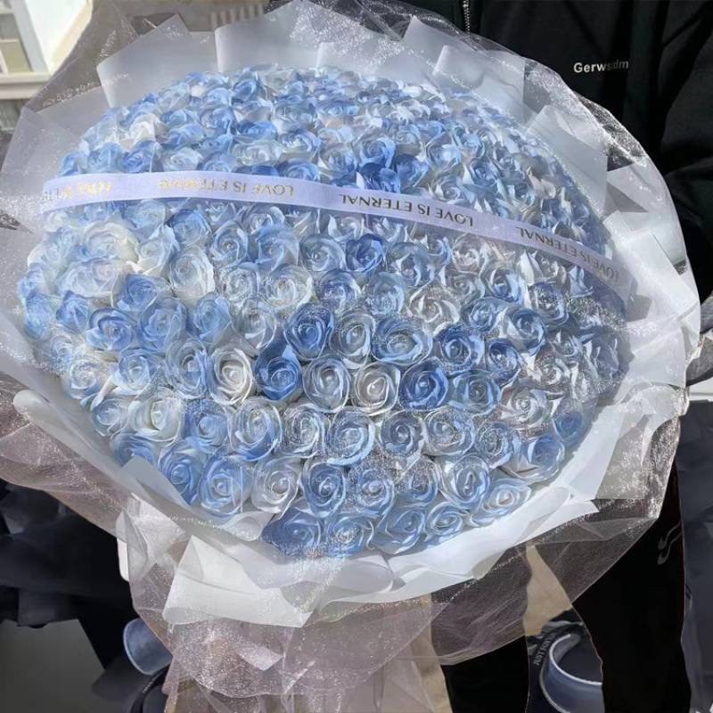 으아이스 블루 장미 199송이