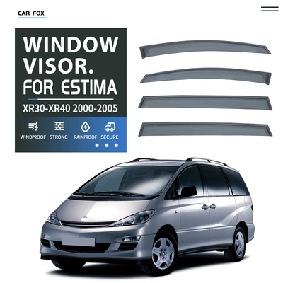 Suitable for Toyota Estima Window Visor, Car Window Rain Shield, Sun Visor, Rain Eyebrow (Rain shield) - standard-packaging-without-logo-toyota-estima-mk2-xr30-xr40-2000-2005-estima-no-bright-strips-rain-shield