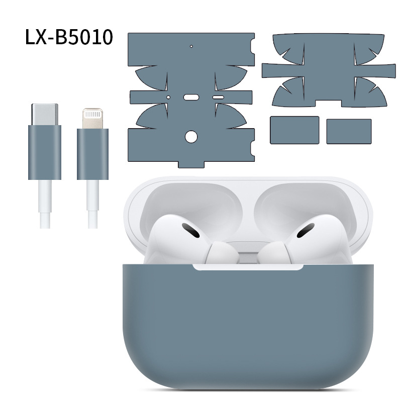 Adecuado para pegatinas de AirPods Pro2/Pro3, textura mate, película para auriculares Apple, película protectora de cobertura total