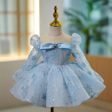 儿童礼服公主裙高端女童钢琴演奏演出服花童小女孩主持人蓬蓬纱夏