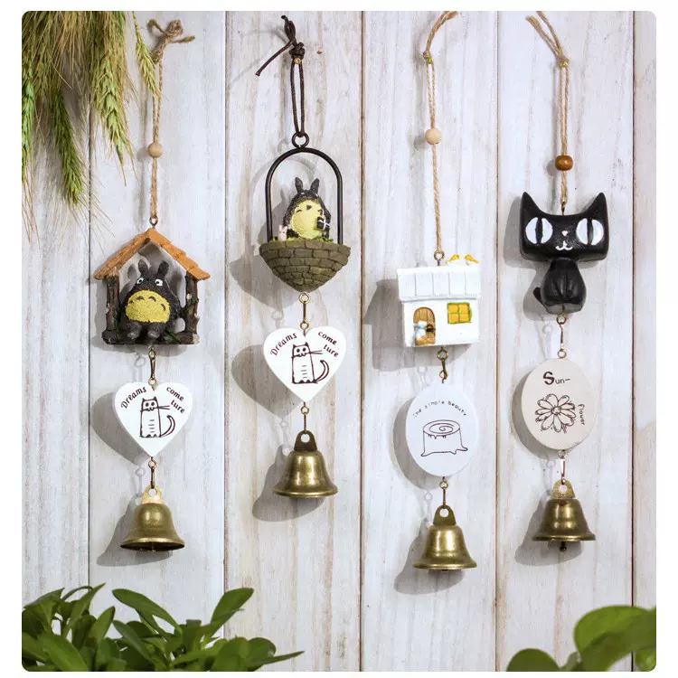 日式树脂风铃挂饰门饰 萌物送女生生日礼物 创意车载挂件厂家批发