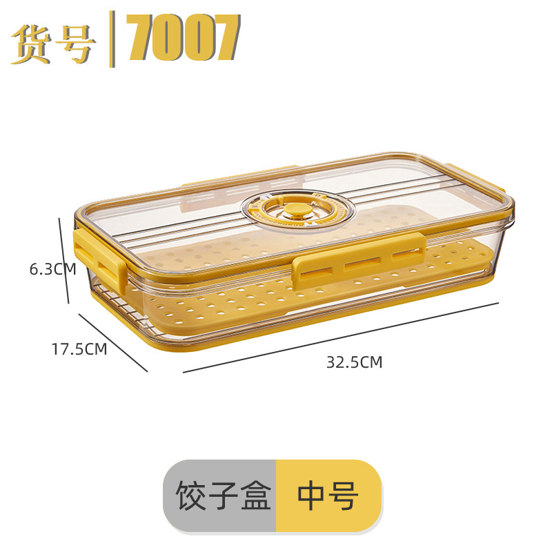 Refrigerador caja de almacenamiento de plástico PET transparente espesado congelado drenaje crisper para refrigerador