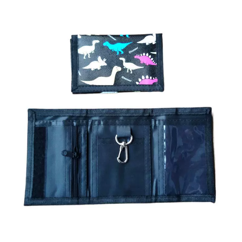 挖掘机足球儿童折叠零钱包三折户外运动钱包儿童节日礼物零钱包