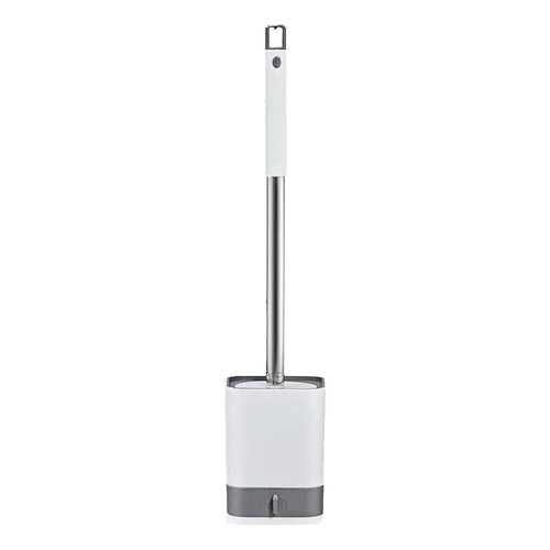 Wall-mountable toilet brush without punching, wall-mounted floor-mounted base, multi-functional long-handled cleaning brush set with no dead ends