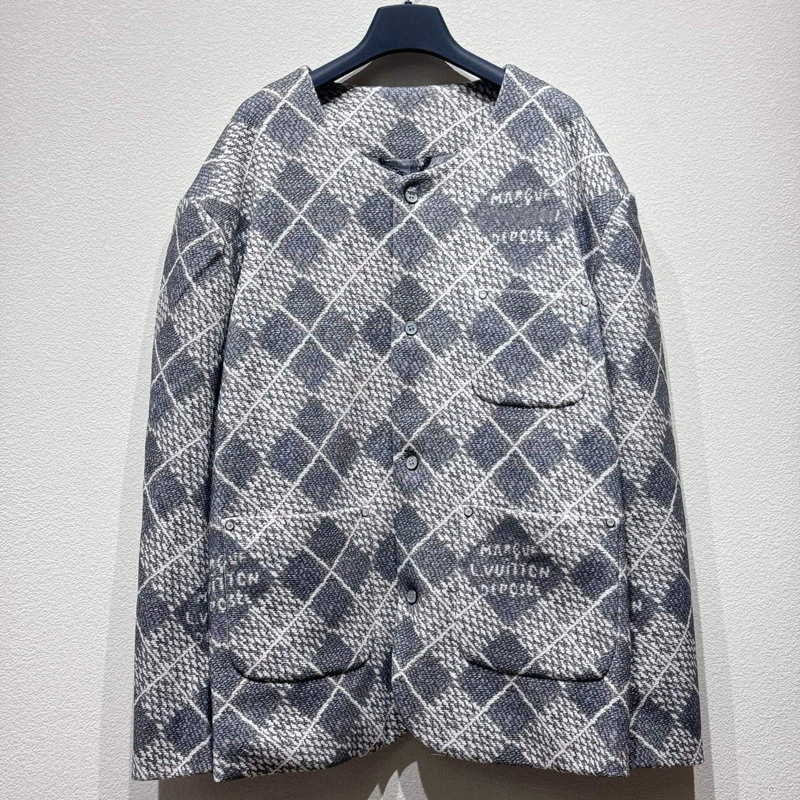 Xiao Xiang Style Square Plaid Woolen Business Casual Suit Evening Dress Men's Jacket Coat men jacket