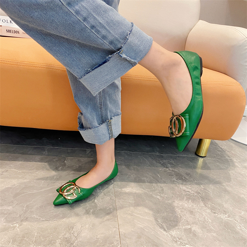 Elegant Pointed-toe Flat Shoes For Women Comfortable Soft-sole Pump_voghion.com