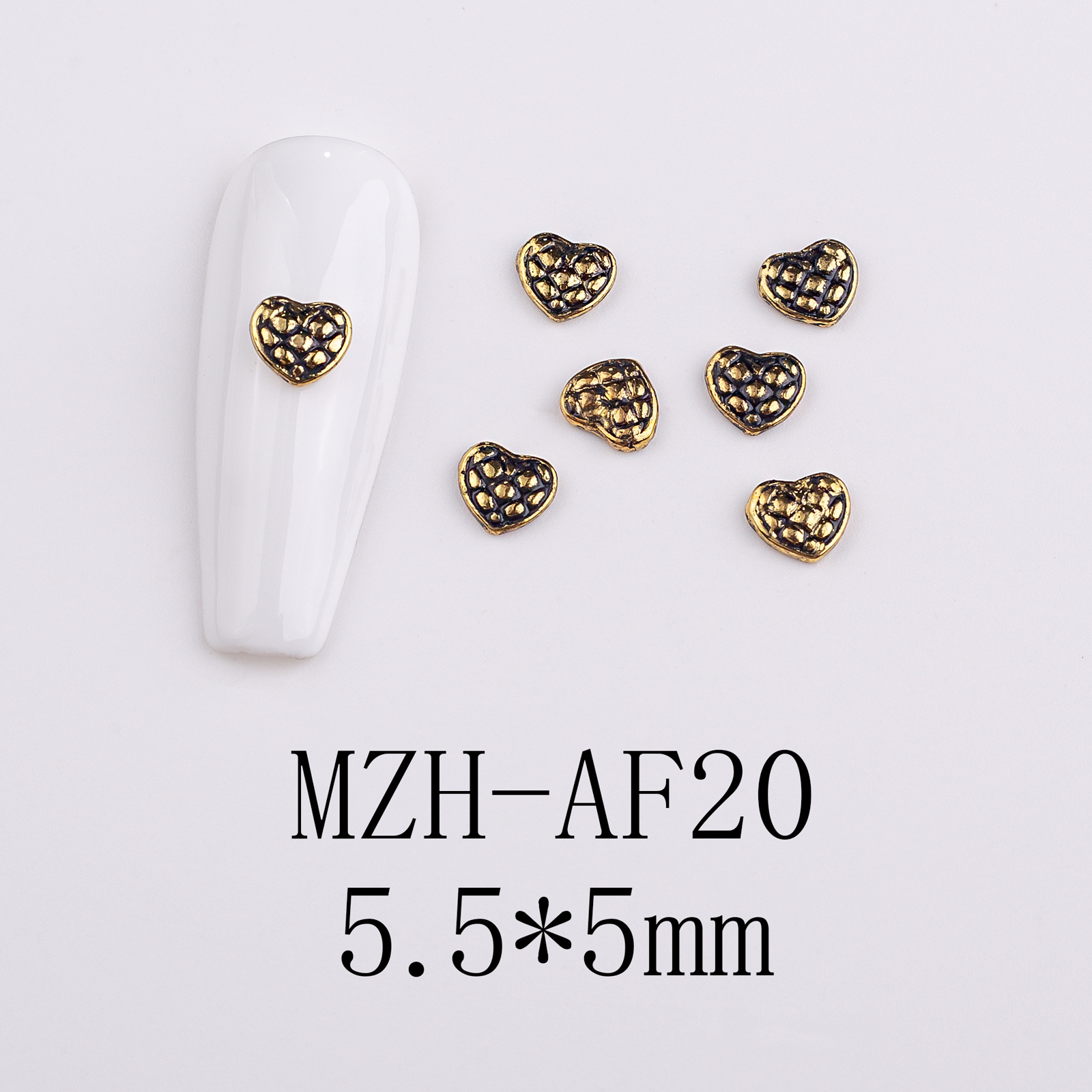 10g Weight Nail Decoration Accessories Nail Supplies 1 Piece Quantity Alloy Material Halloween Festival Heart Shape Pattern Retro, Simple Style Style Halloween Retro Simple Style Heart Shape Alloy Nail Decoration Accessories 1 Piece 1