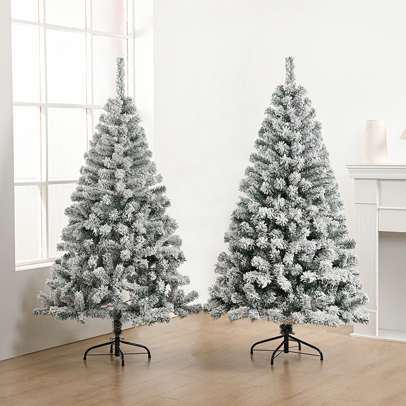 Árbol de Navidad de PVC gran encriptación flocado blanco árbol de simulación de nieve 0.45m - 2.1m decoración de suelo en stock