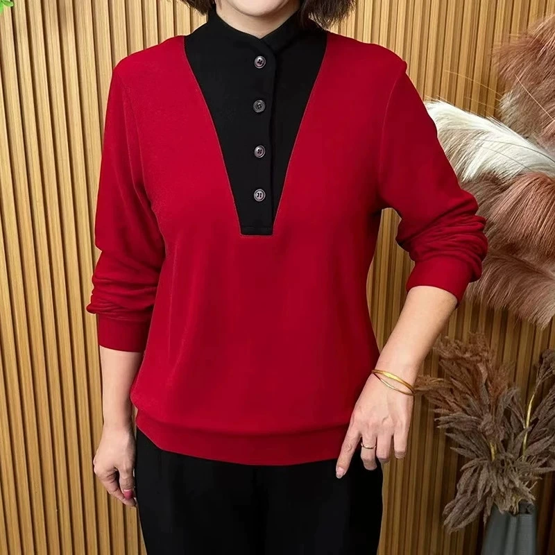 Половина высокого воротника бархатное сшивание 2025 осень-зима