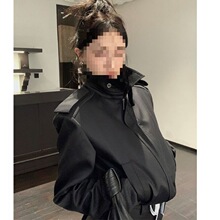 法式赫本小个子复古立领阔肩外套女春秋季新款短款休闲夹克上衣潮