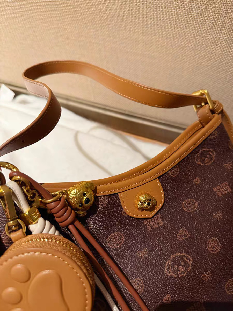 南風パン犬栗尾信使トートバッグ レディース2025新作ハンドバッグ ショルダーバッグ クロスボディバッグ